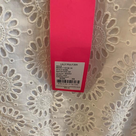 Lilly Pulitzer Dusk Eyelet Tank Top XS NWT - Picture 7 of 7